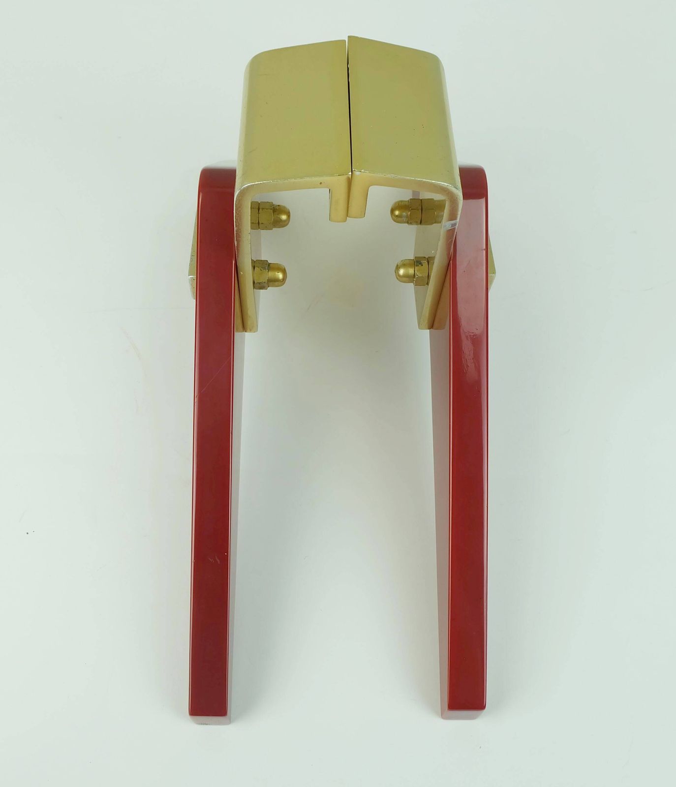 photo for sale 1950s Streamline Door Handles Push Handles Red Bakelite And Aluminum