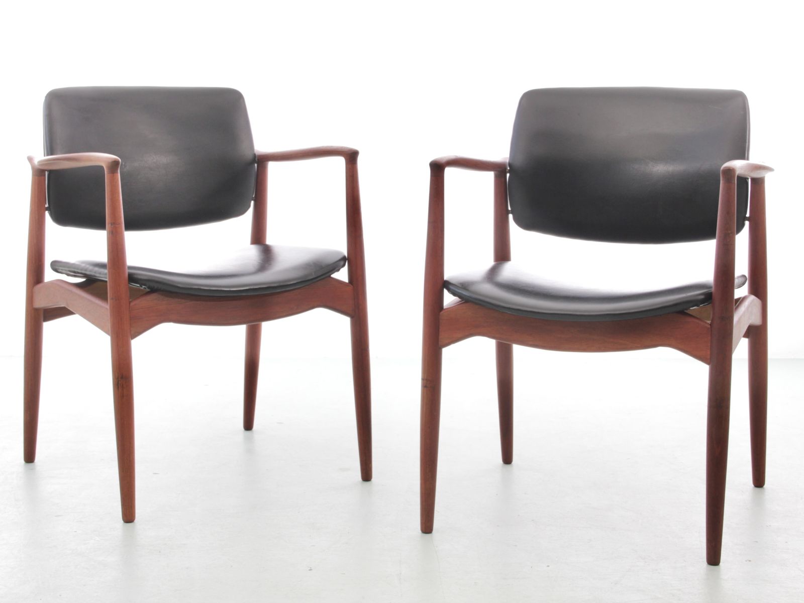 Mid Century Modern Danish Pair Of Armchair In Teak Model Captain 66 By Erik Buck photo furniture