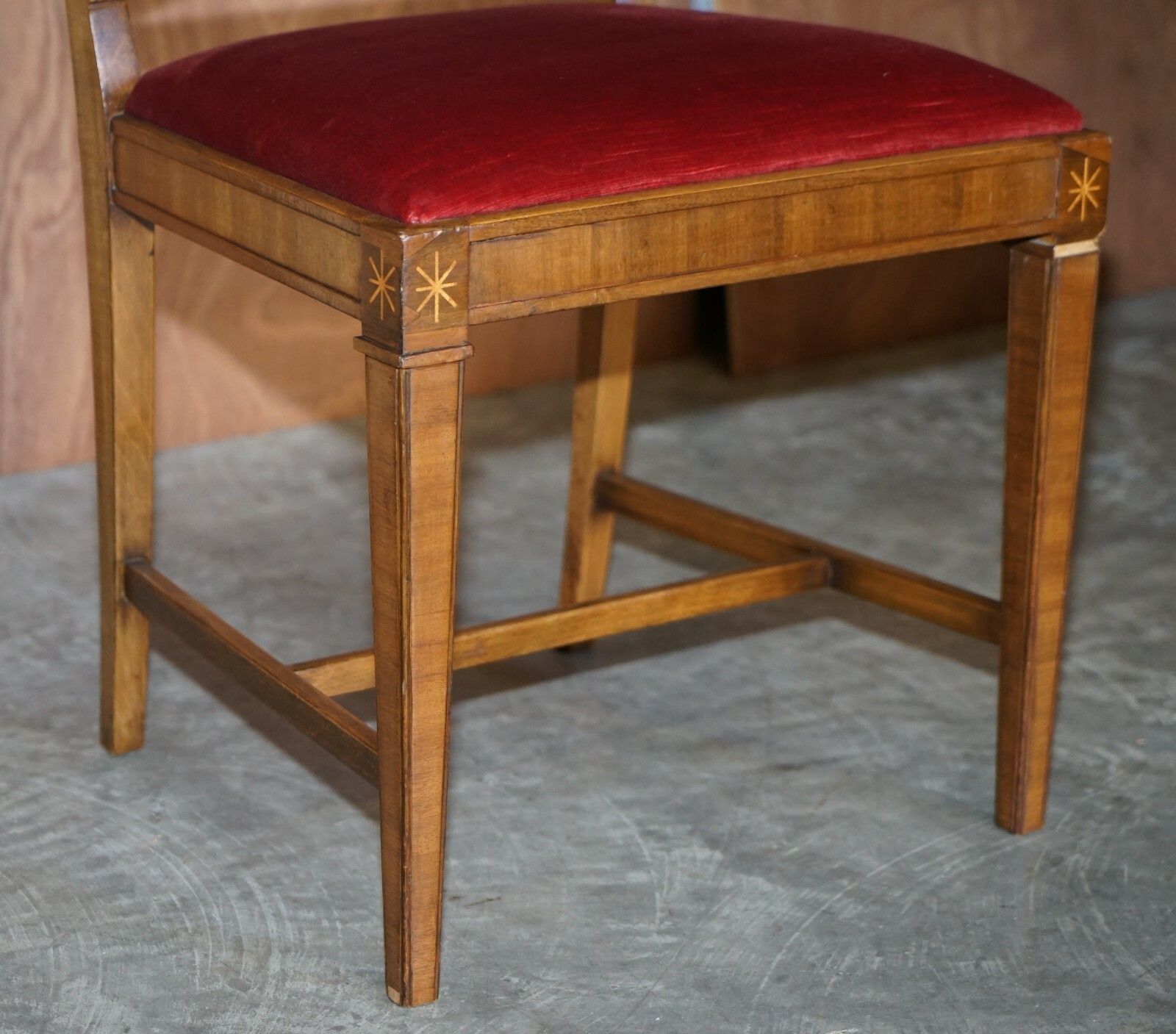 Suite Of Four Swedish Walnut & Beech Wood Dining Chairs Matching Table Available photo buy