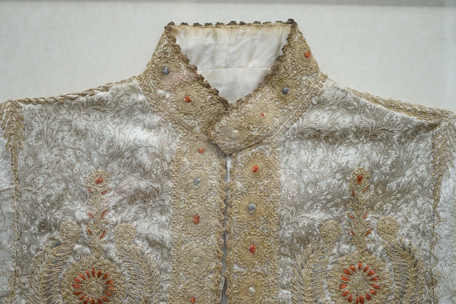19th Century Chinese Silk Embroidered Ceremonial Jacket In Display Picture Frame photo 850.0