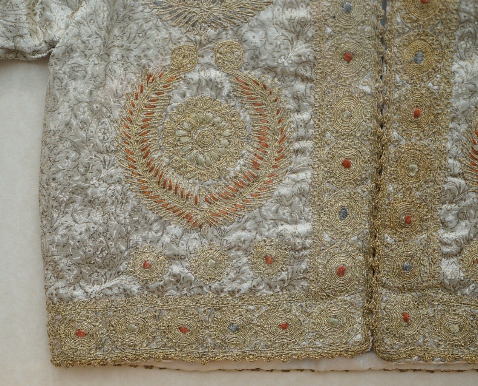 photo furniture 19th Century Chinese Silk Embroidered Ceremonial Jacket In Display Picture Frame