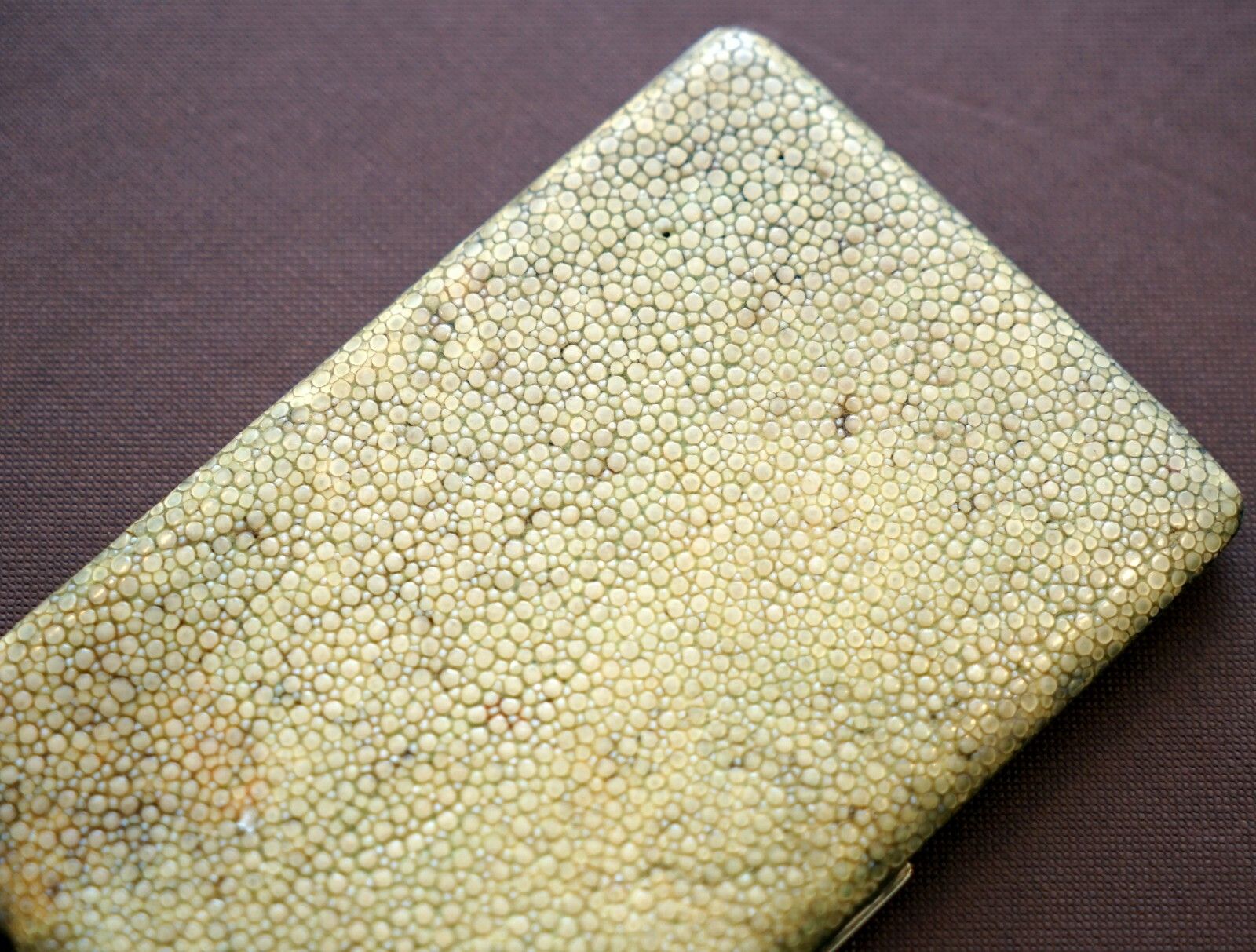 Very Rare P H Vogel & Co Antique Shagreen Cigarette Case Silver & Gold Gilt photo Home Decor