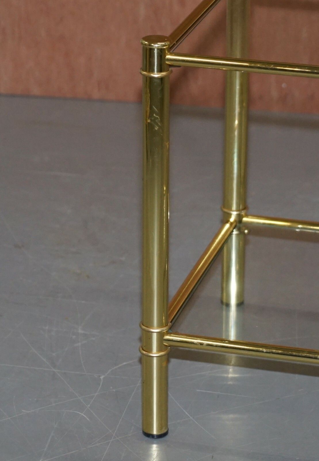 Suite Of Three Vintage Gold Gilt Tables, Pair Of Side Table & One Larger Coffee photo buy