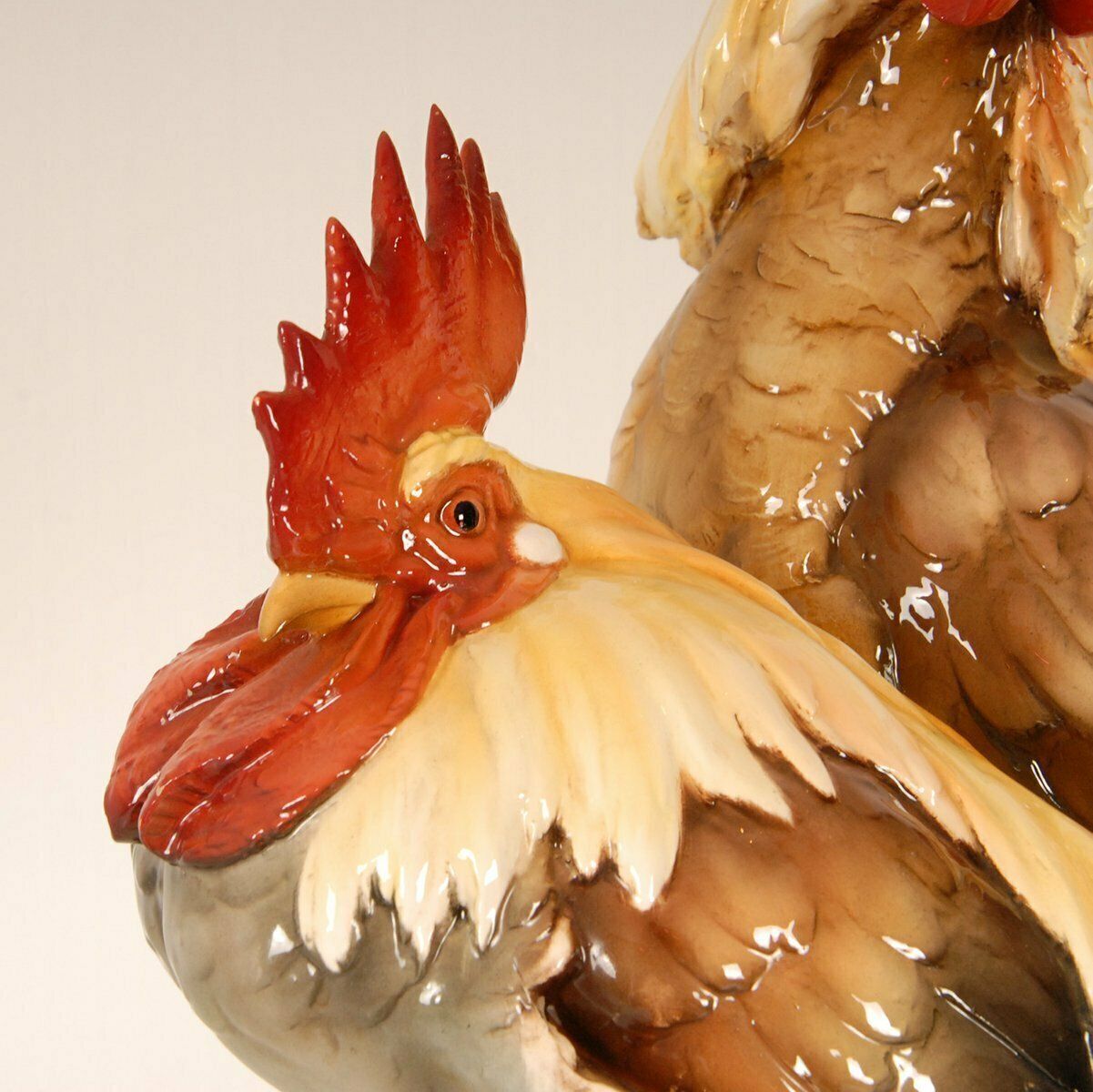Mid Century Italian Ceramic Rooster Figurine In The Style Of Cacciapuoti, 1950s photo for sale