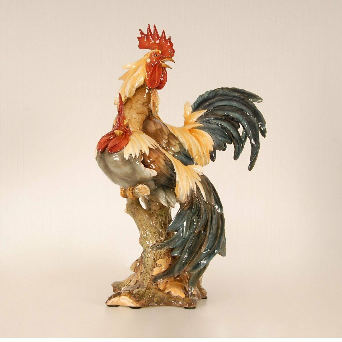 photo vinterior Mid Century Italian Ceramic Rooster Figurine In The Style Of Cacciapuoti, 1950s