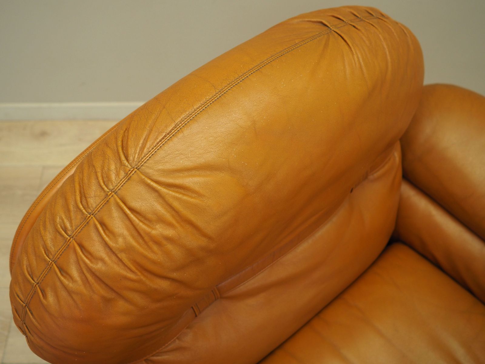 Furniture Orange Armchair Space Age Design 1960s Production Italy photo