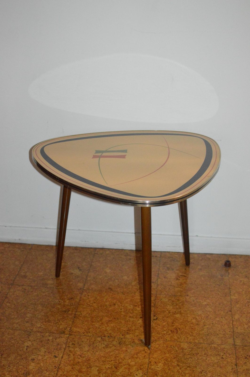 Vintage 50s Mid Century Nordic Modernist Rockabilly Desk Tripod Desk photo for sale