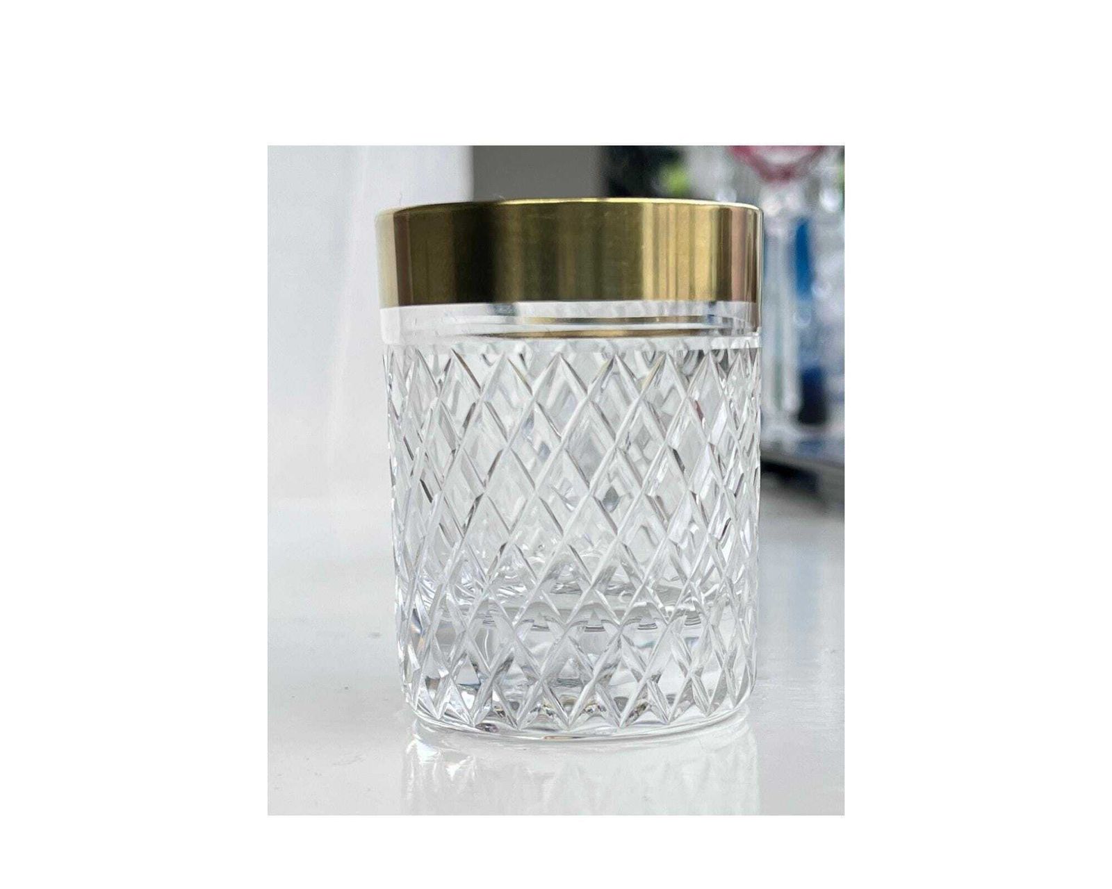 Whiskey Tasting Set | 6pcs | 1950 Crystal Gold photo for sale