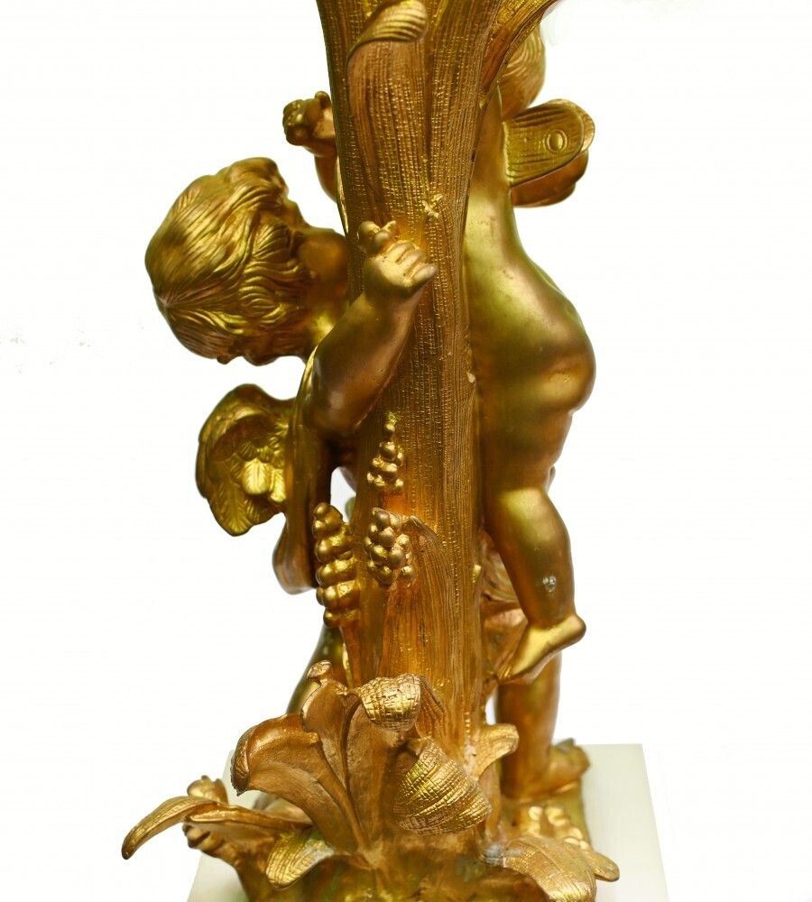 Pair French Gilt Cherub Candelabras Clodion 1880 photo buy