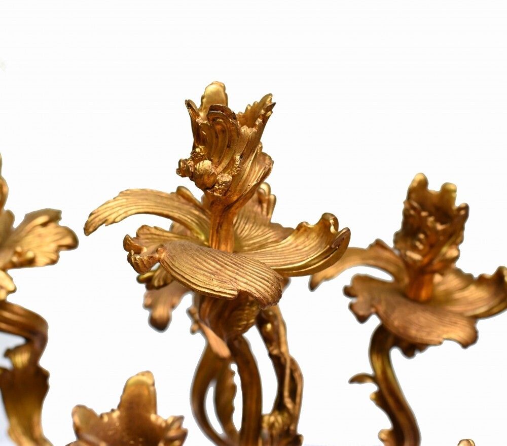 photo furniture Pair French Gilt Cherub Candelabras Clodion 1880