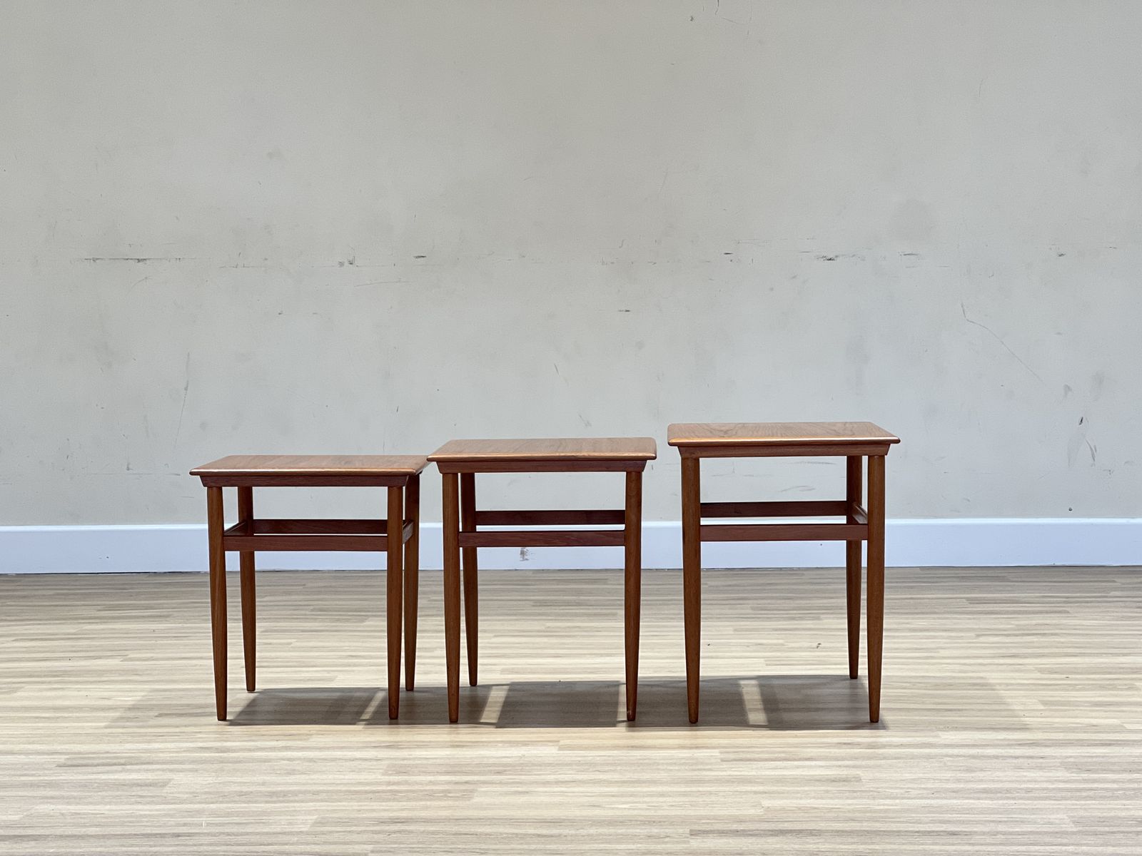 Set Of Three Danish Teak Nesting Tables By Johannes Andersen, 1960s photo furniture