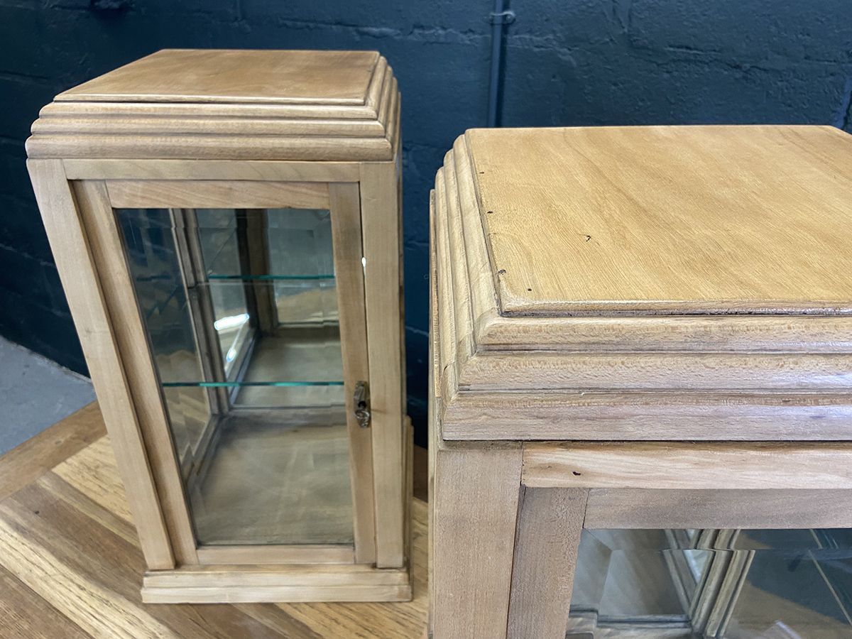 Pair Of French Art Deco Display Cabinets photo vintage