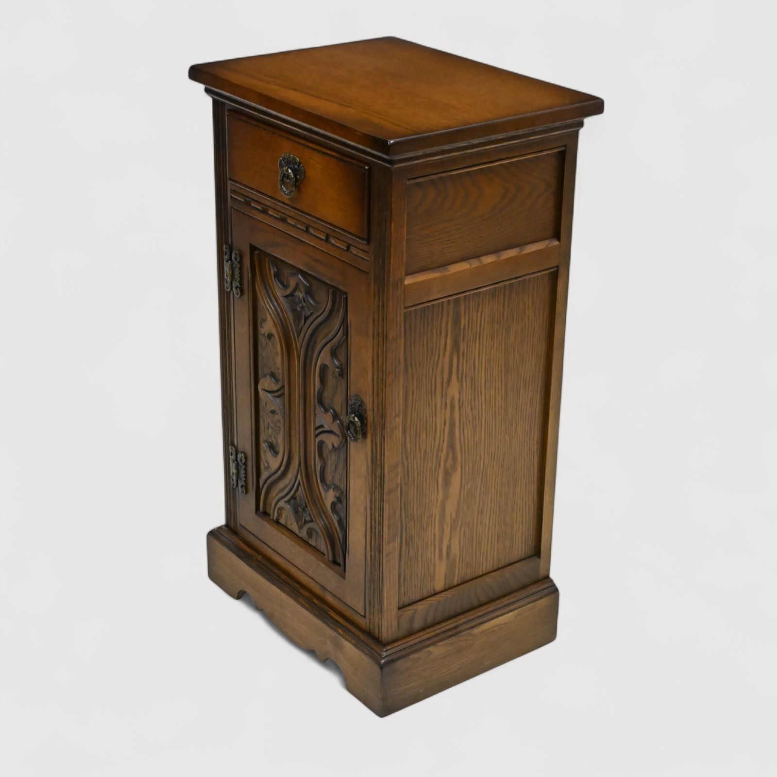Old Charm Pedestal Cabinet Shelved Light Oak Free Delivery photo furniture