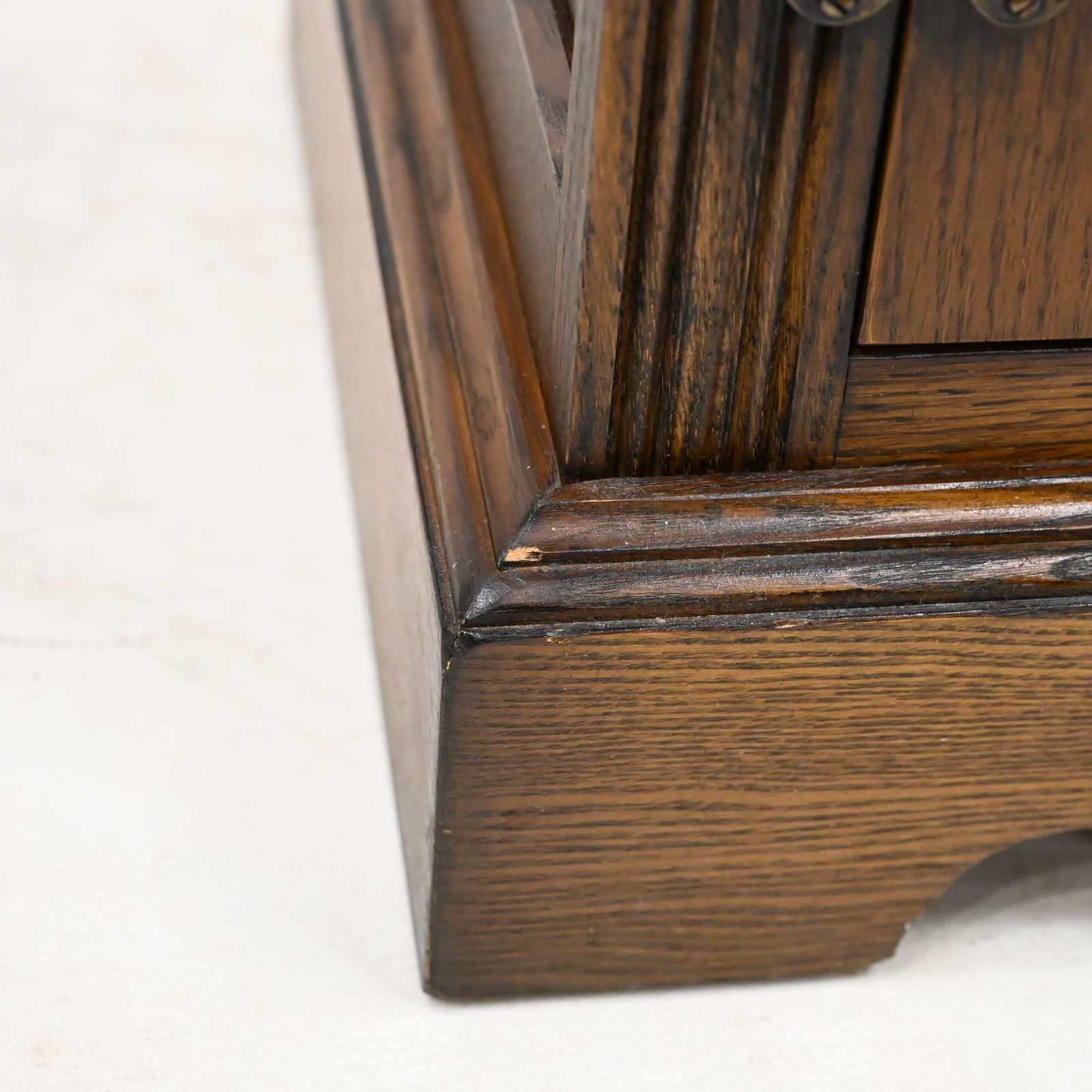 Old Charm Pedestal Cabinet Shelved Light Oak Free Delivery photo Furniture