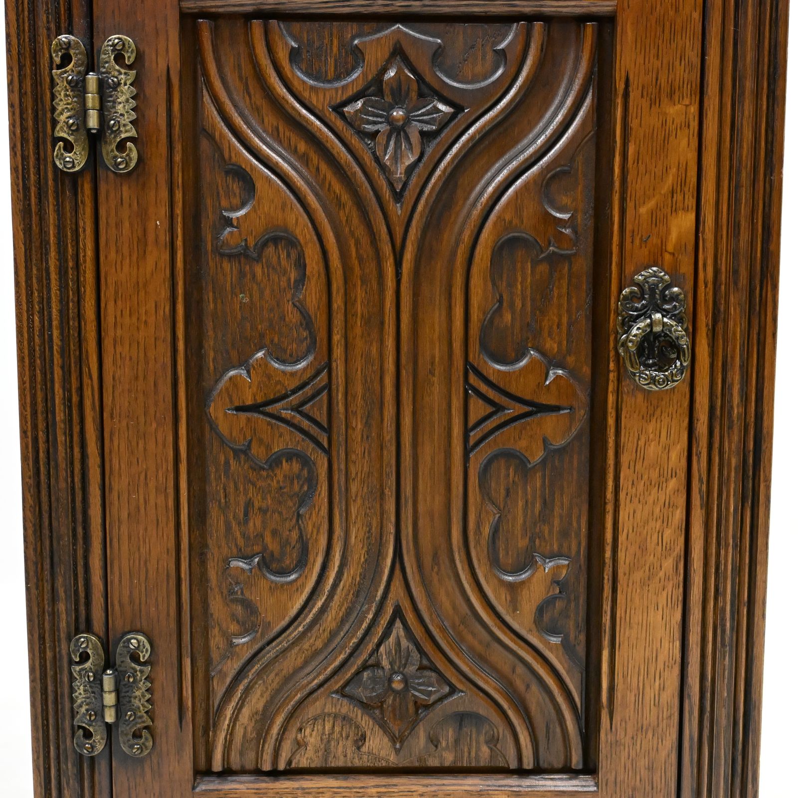 photo furniture Old Charm Pedestal Cabinet Shelved Light Oak Free Delivery