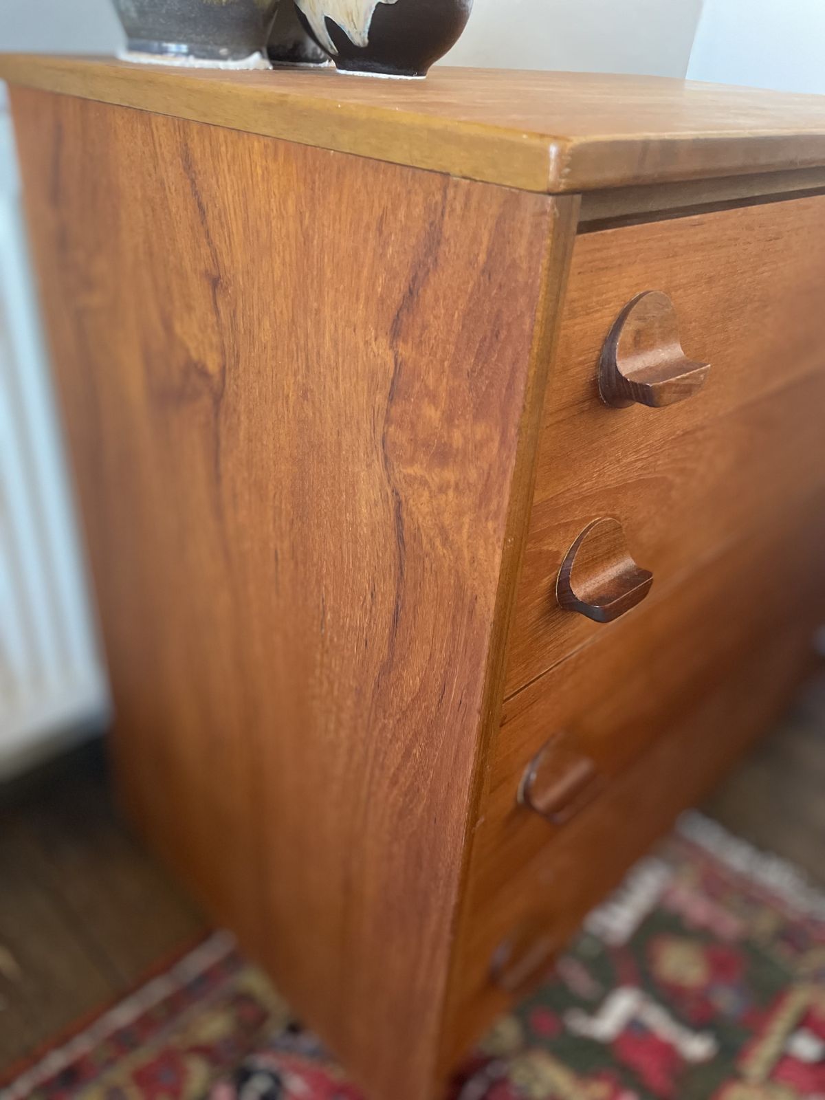 photo for sale Mid Century Four Drawer Chest Of Drawers By John & Silvia Reid For Stag