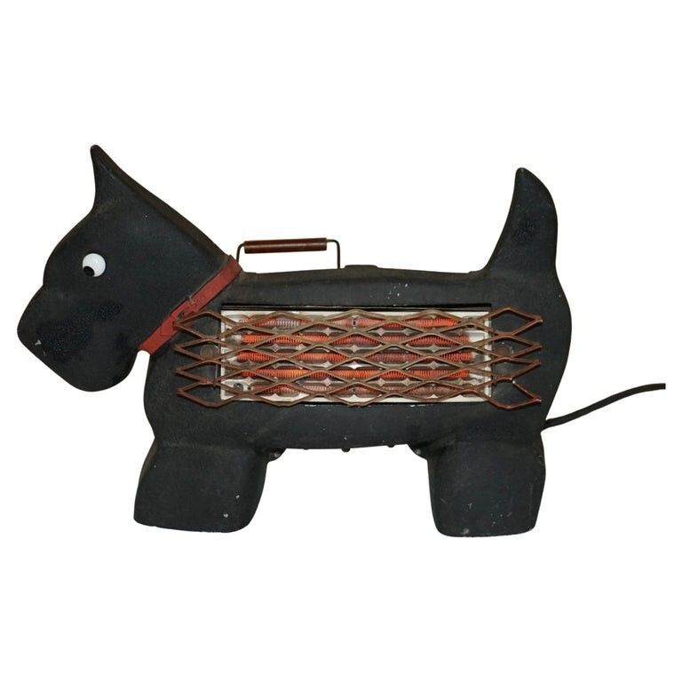 Original Restored Art Deco Zooray Highland Terrier Scottie Dog Electric Heater