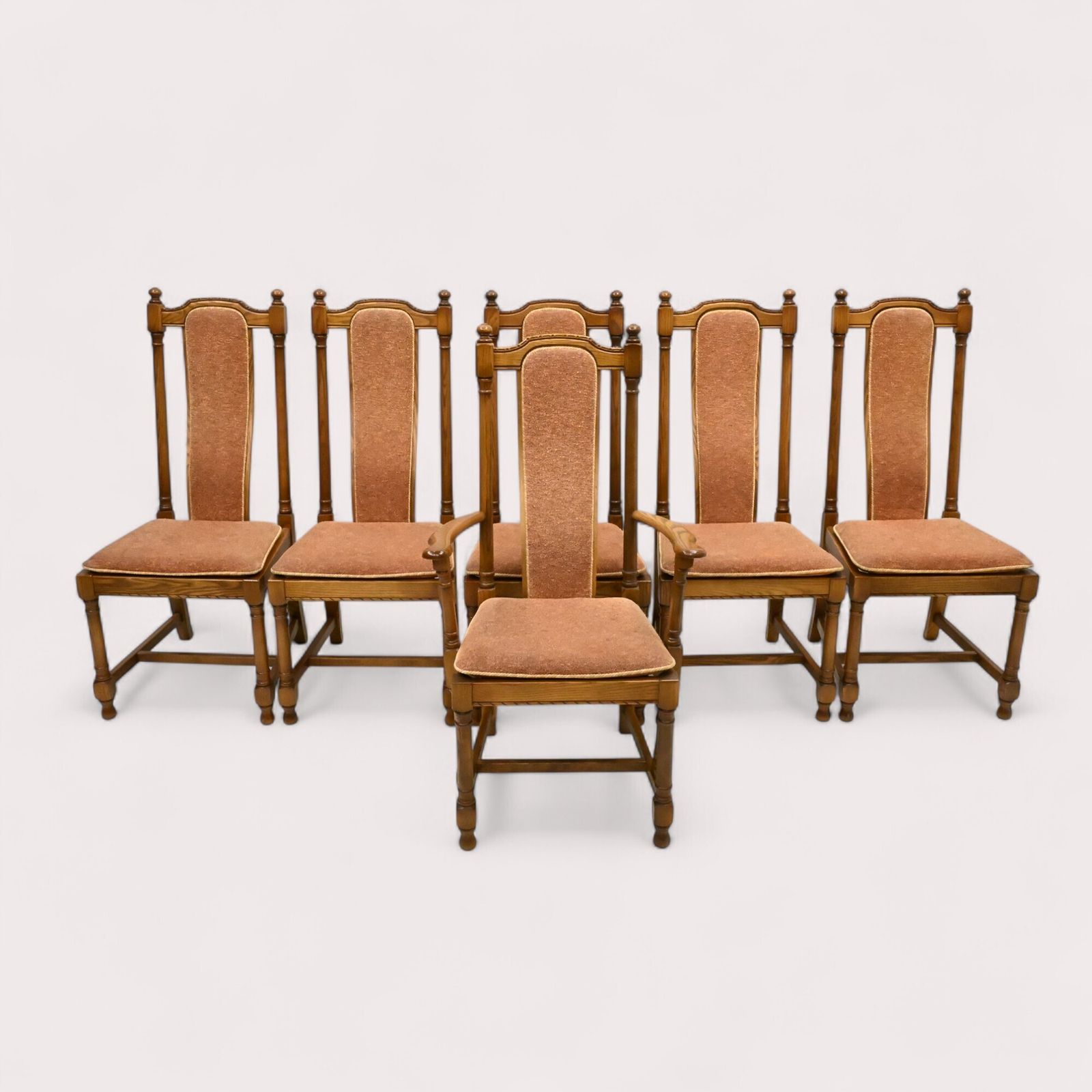 6 Ercol Hampton Dining Chairs Including 1 Carver Golden Dawn Free Uk* Delivery