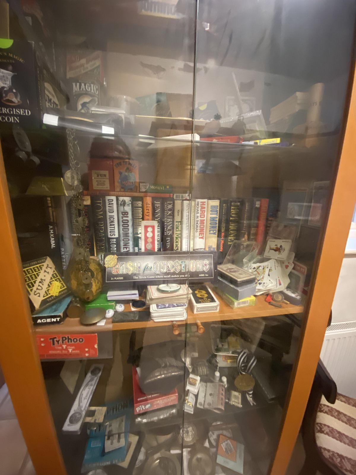Display Cabinet (Large) Used To House Collectibles. Glass Doors. 7ft Tall. photo vintage