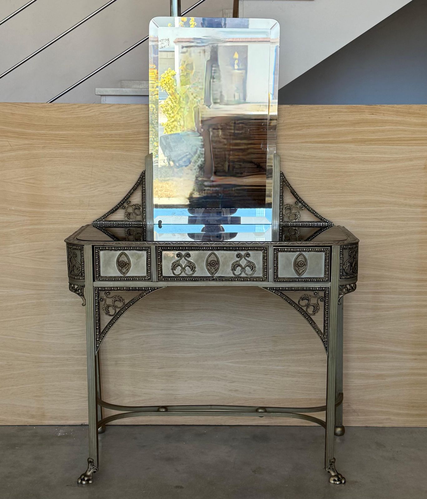 19th Century French Bronze Mirrored Dressing Table Or Vanity With Mirror photo furniture