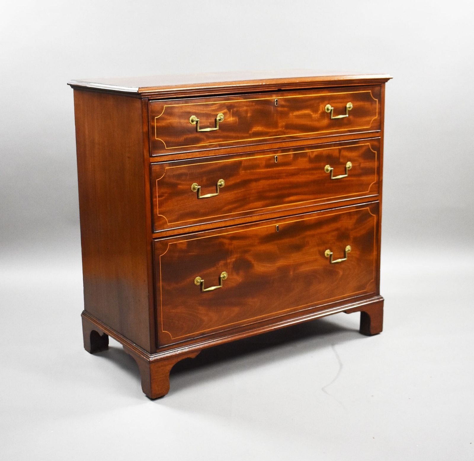 Regency Mahogany Inlaid Chest Of Drawers