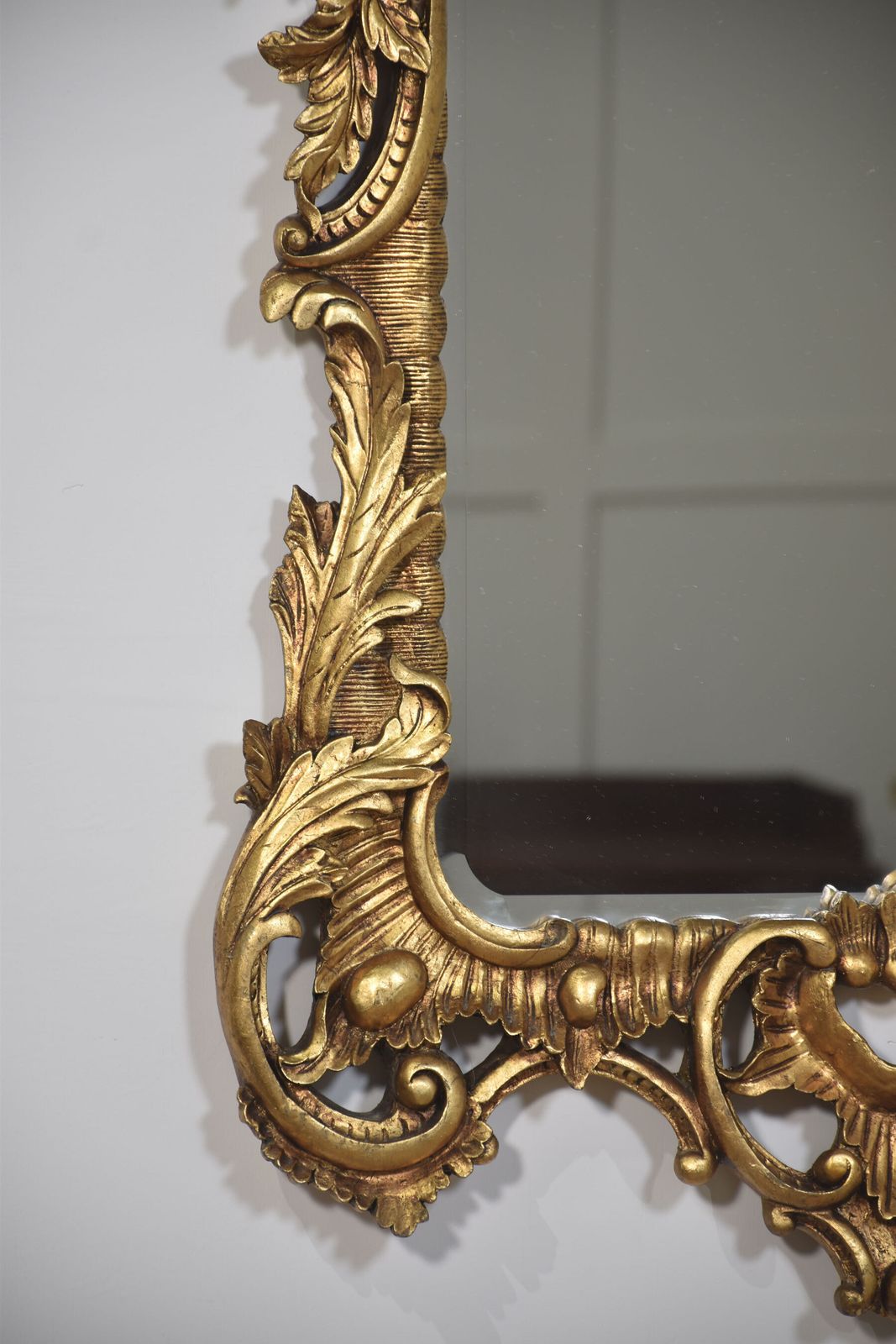 Pair Of Baroque Style Carved And Gilded Mirrors photo 3954.0