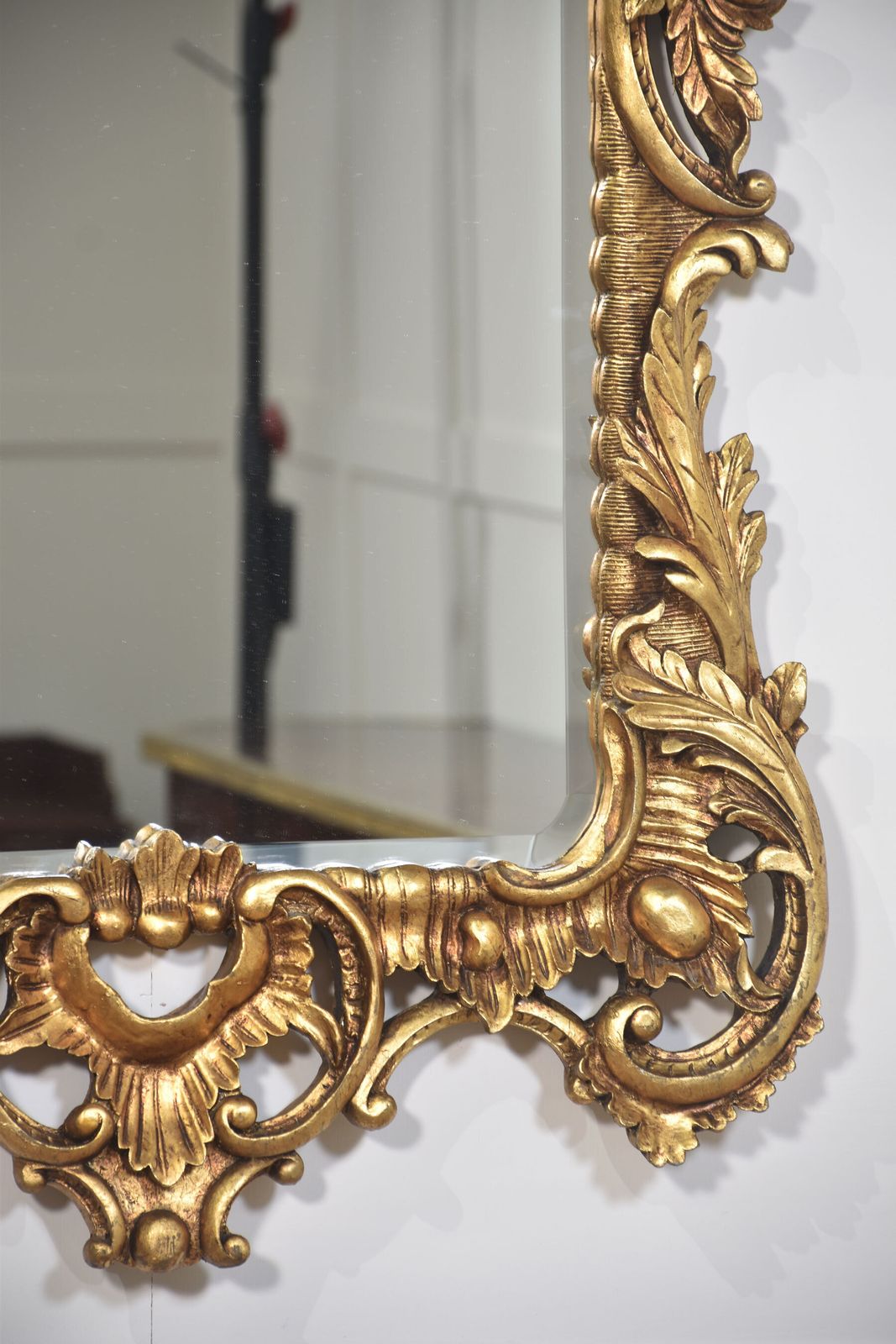 Pair Of Baroque Style Carved And Gilded Mirrors photo vinterior