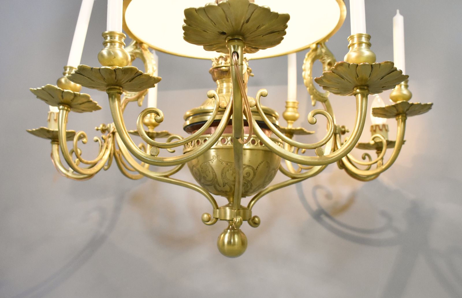 photo furniture Very Large French Chandelier In Bronze & Opaline Napoleon III Period