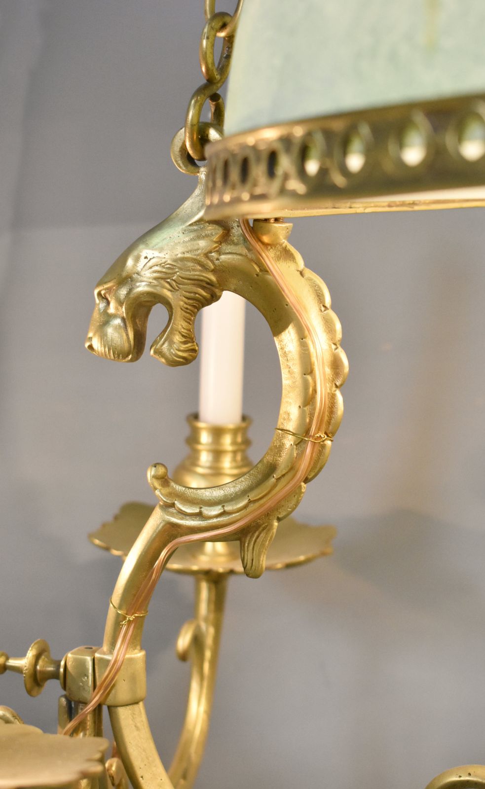 Lighting Very Large French Chandelier In Bronze & Opaline Napoleon III Period photo