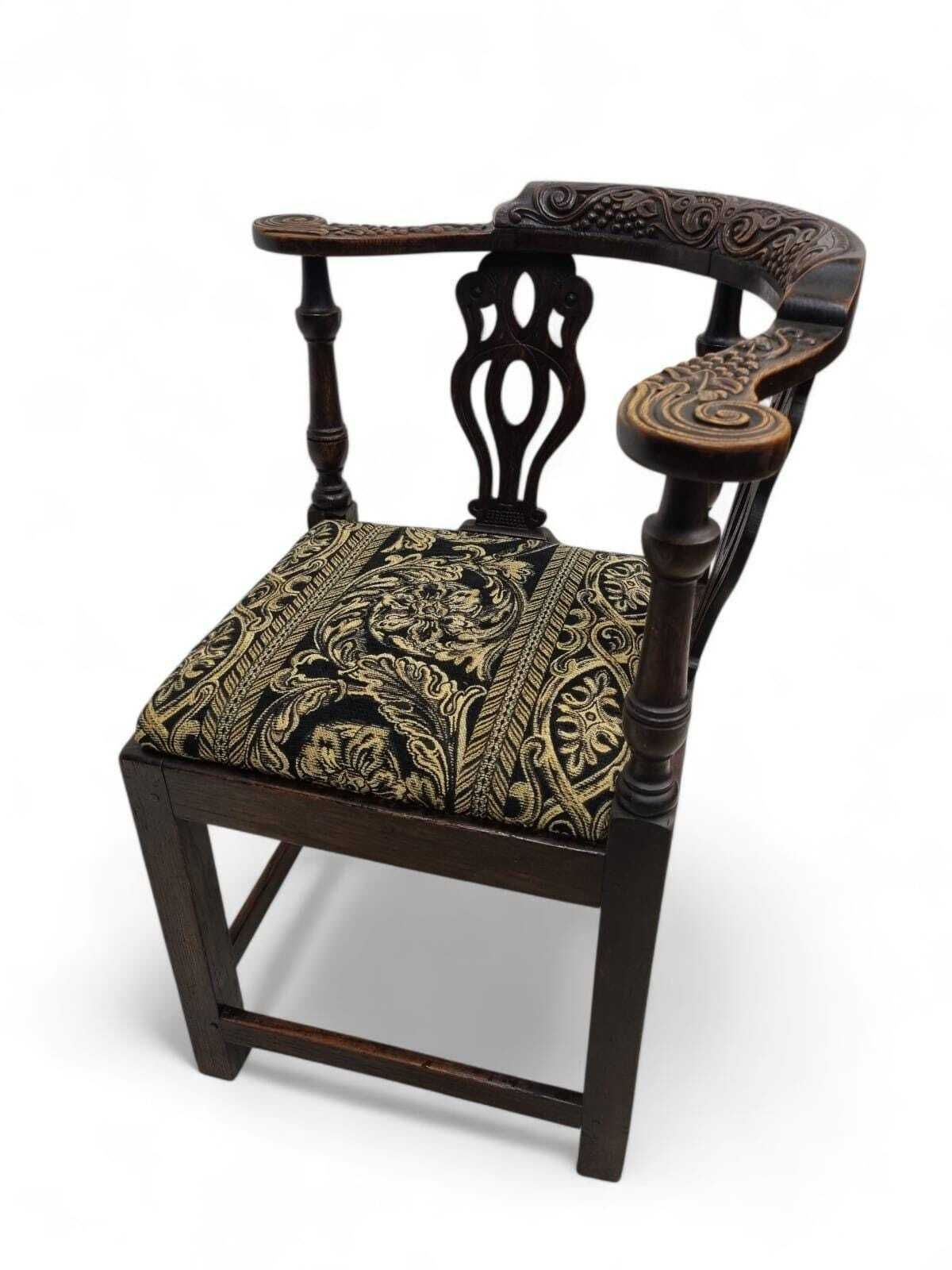 Antique Carved Corner Chair / C.1900 photo buy