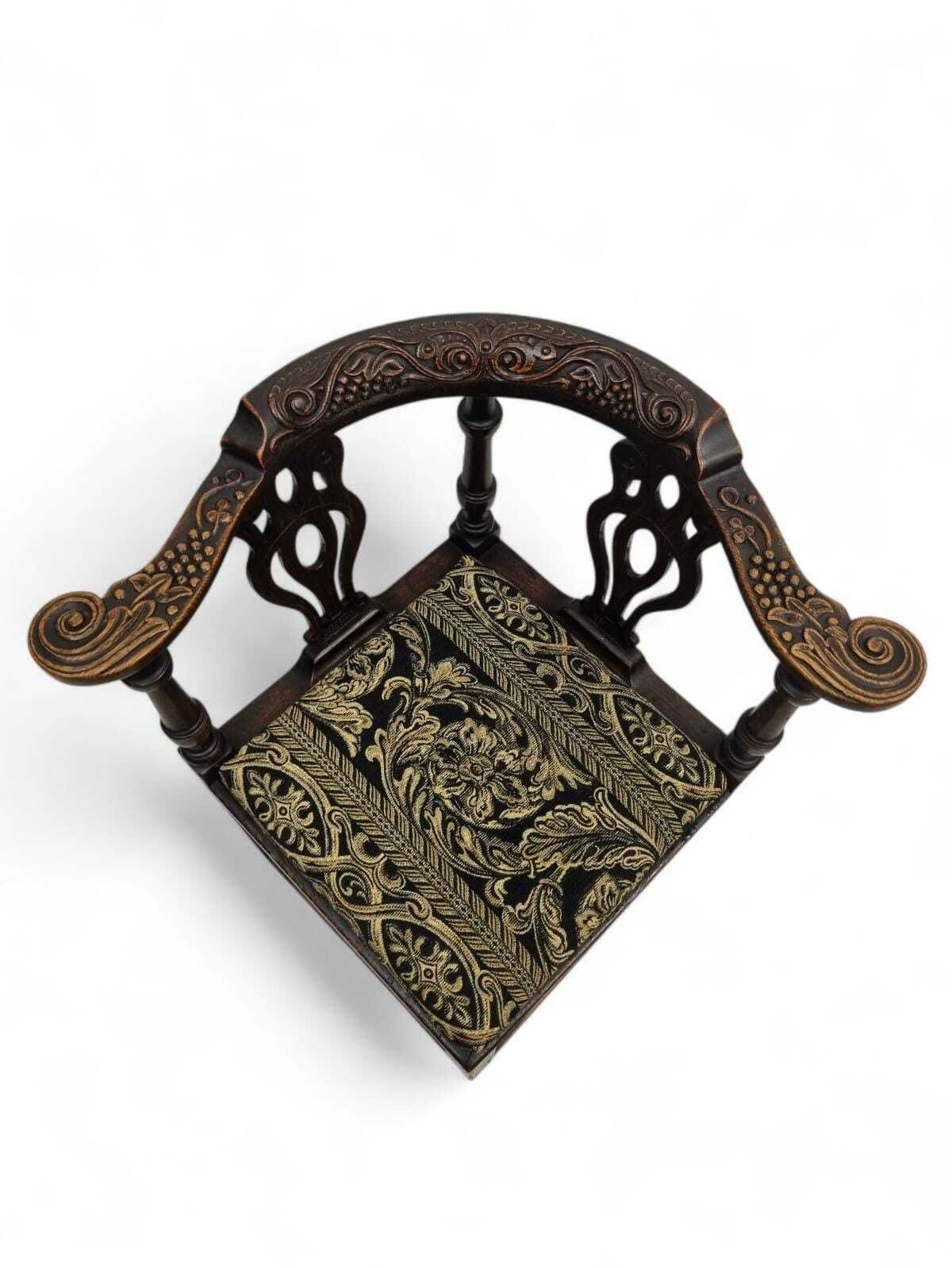 Antique Carved Corner Chair / C.1900 photo vintage