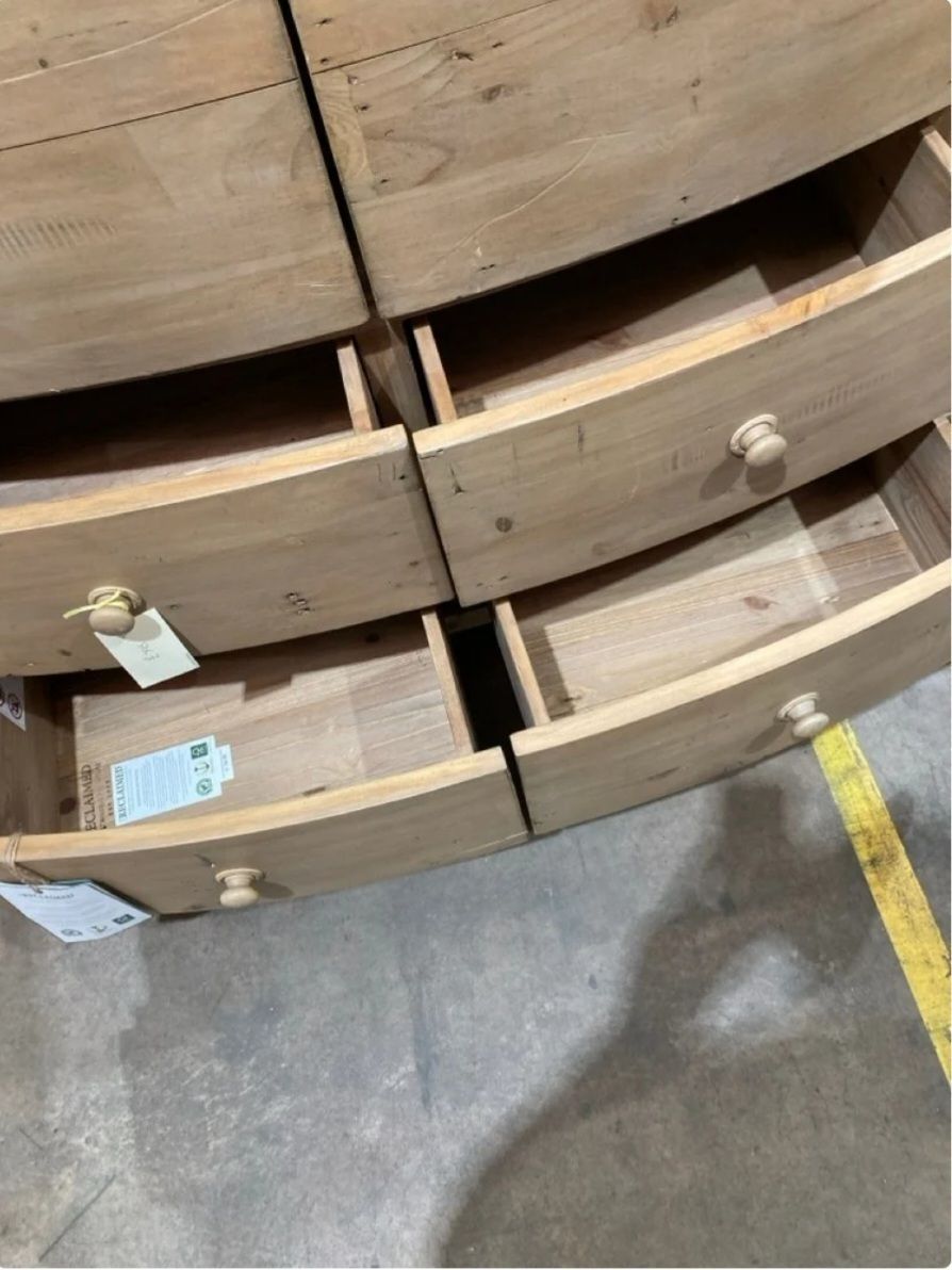 Reclaimed Oak Wardrobe 4 Drawer photo for sale