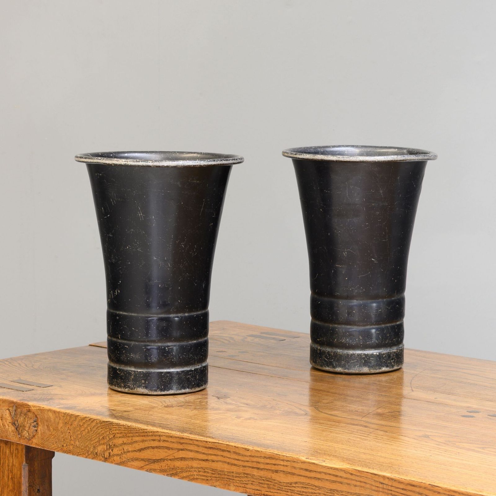 Pair Of Flower Stands, 1930s, Aluminium