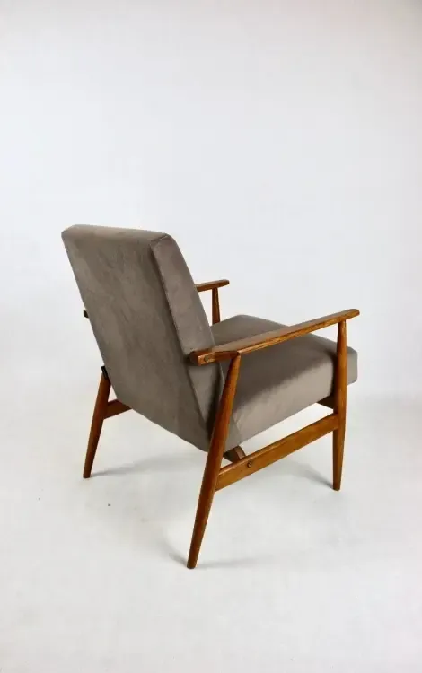 Lis Armchair, 1970s Chocolate Light Brown Velvet Jade photo vinterior