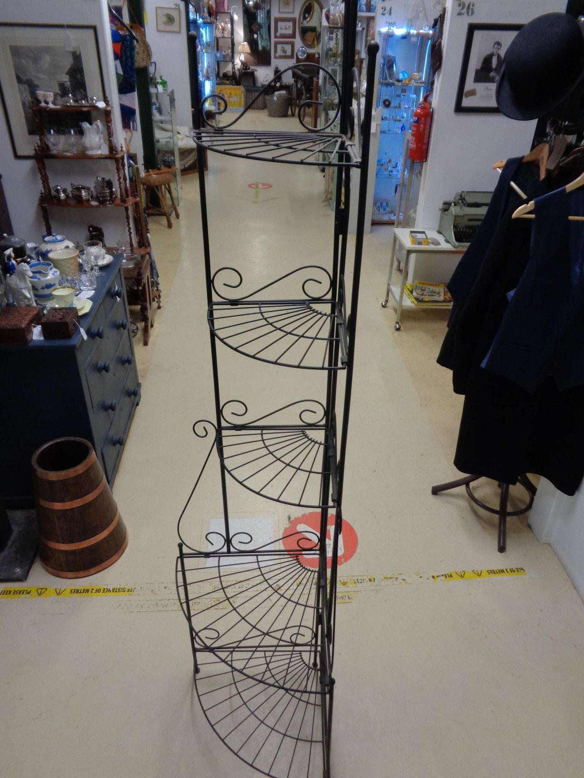Metal Corner Folding Garden Plant Stand photo vintage