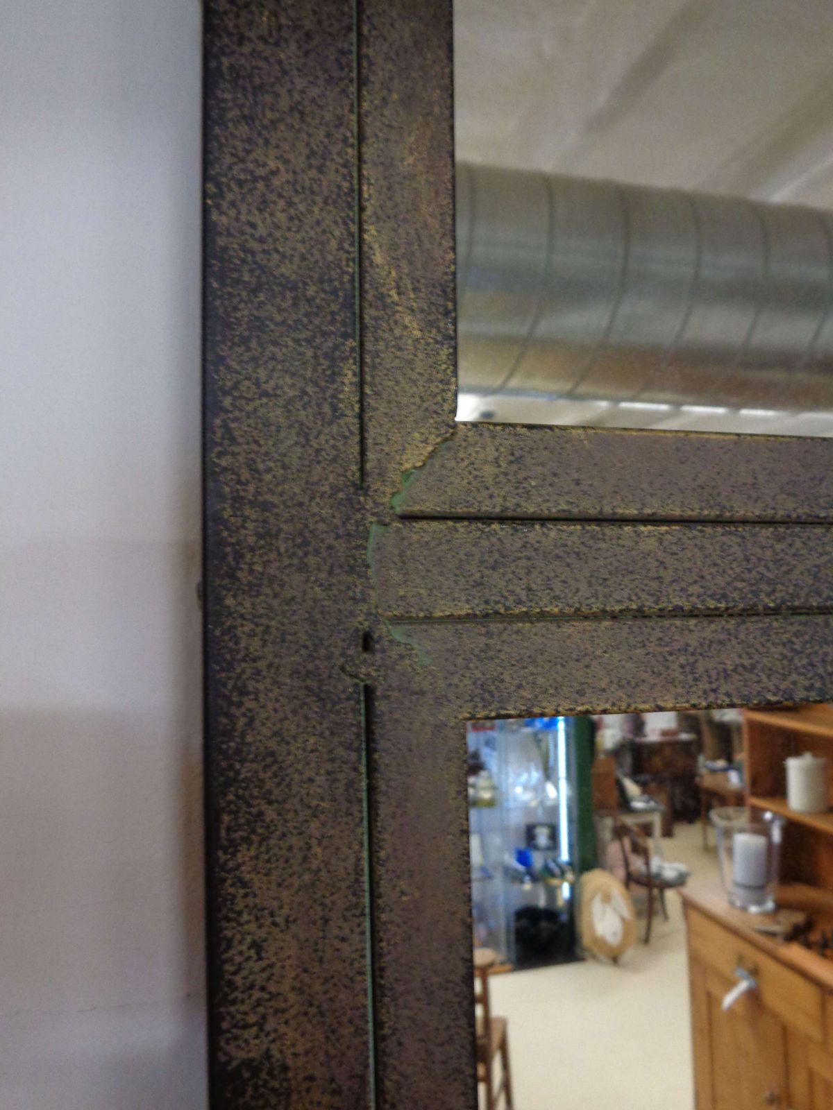 Impressive Industrial Style Metal Wall Mirror photo Home Decor