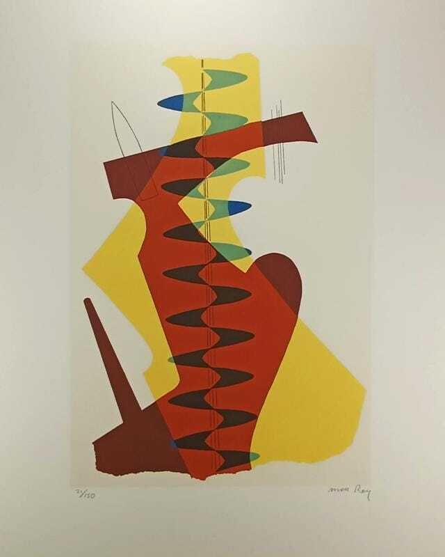 1970s Man Ray Limited Edition Lithograph. Author's Signature And Numbered In Pencil. photo furniture