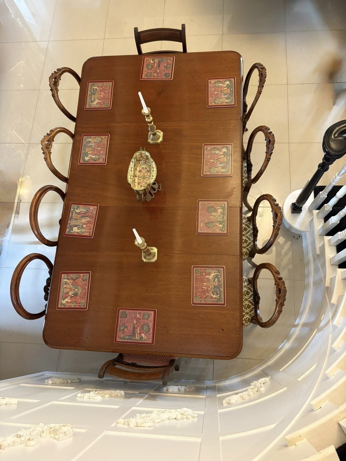 photo for sale Antique 19th Century Quality Mahogany 10 Seater Extending Dining Table