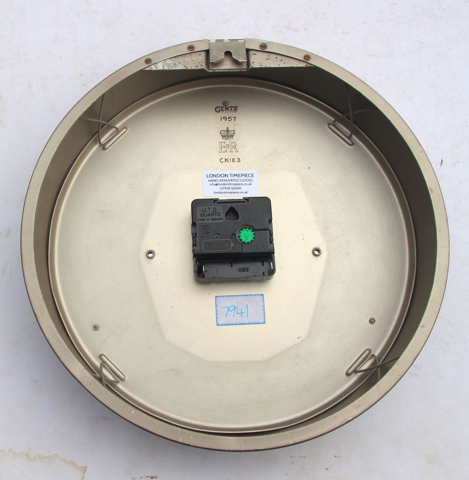 1950s  British Gent Vintage Office / Commercial Wall Clock. Fully Guaranteed photo vintage
