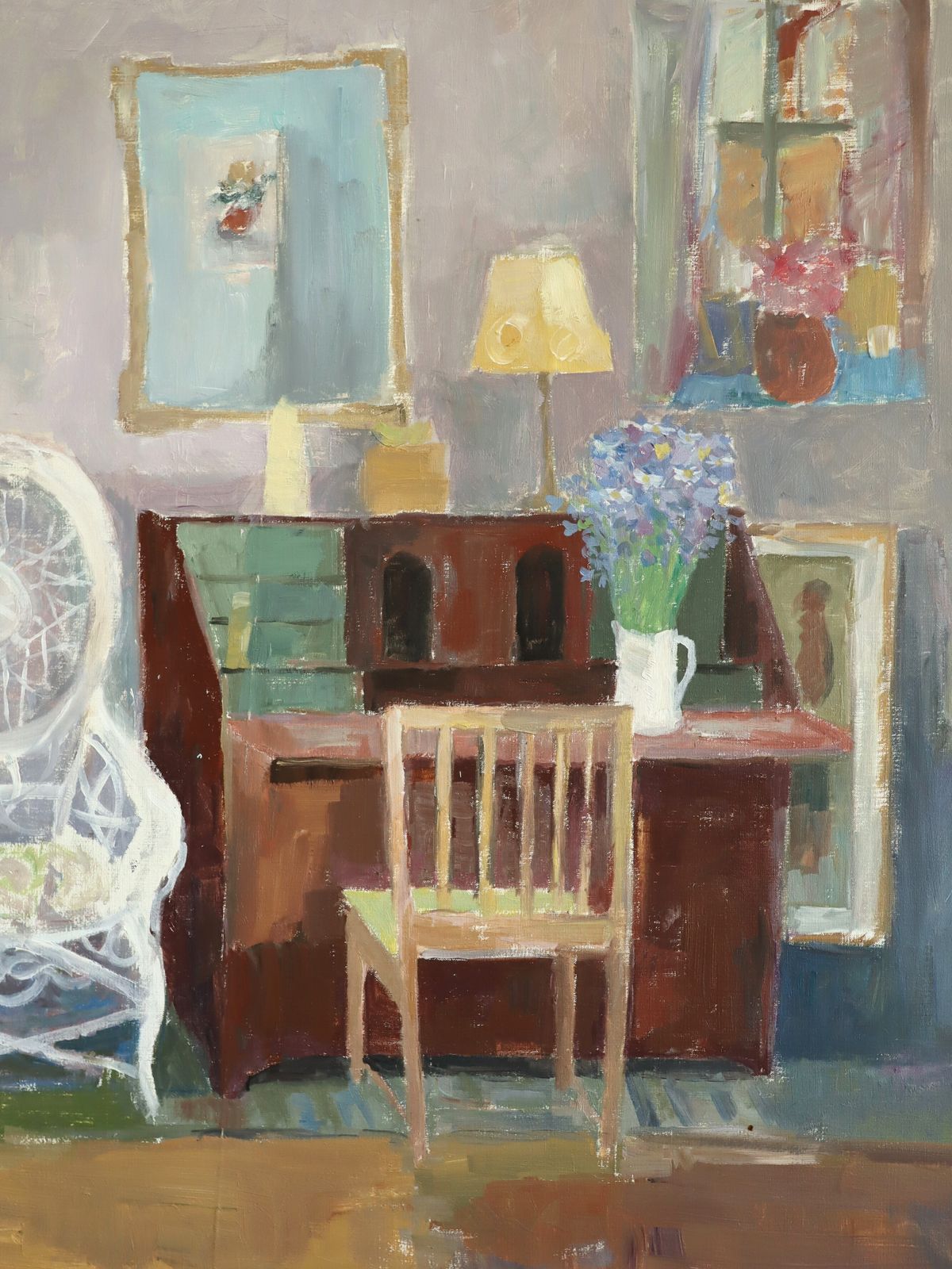 Interior With Desk, Oil Painting photo buy