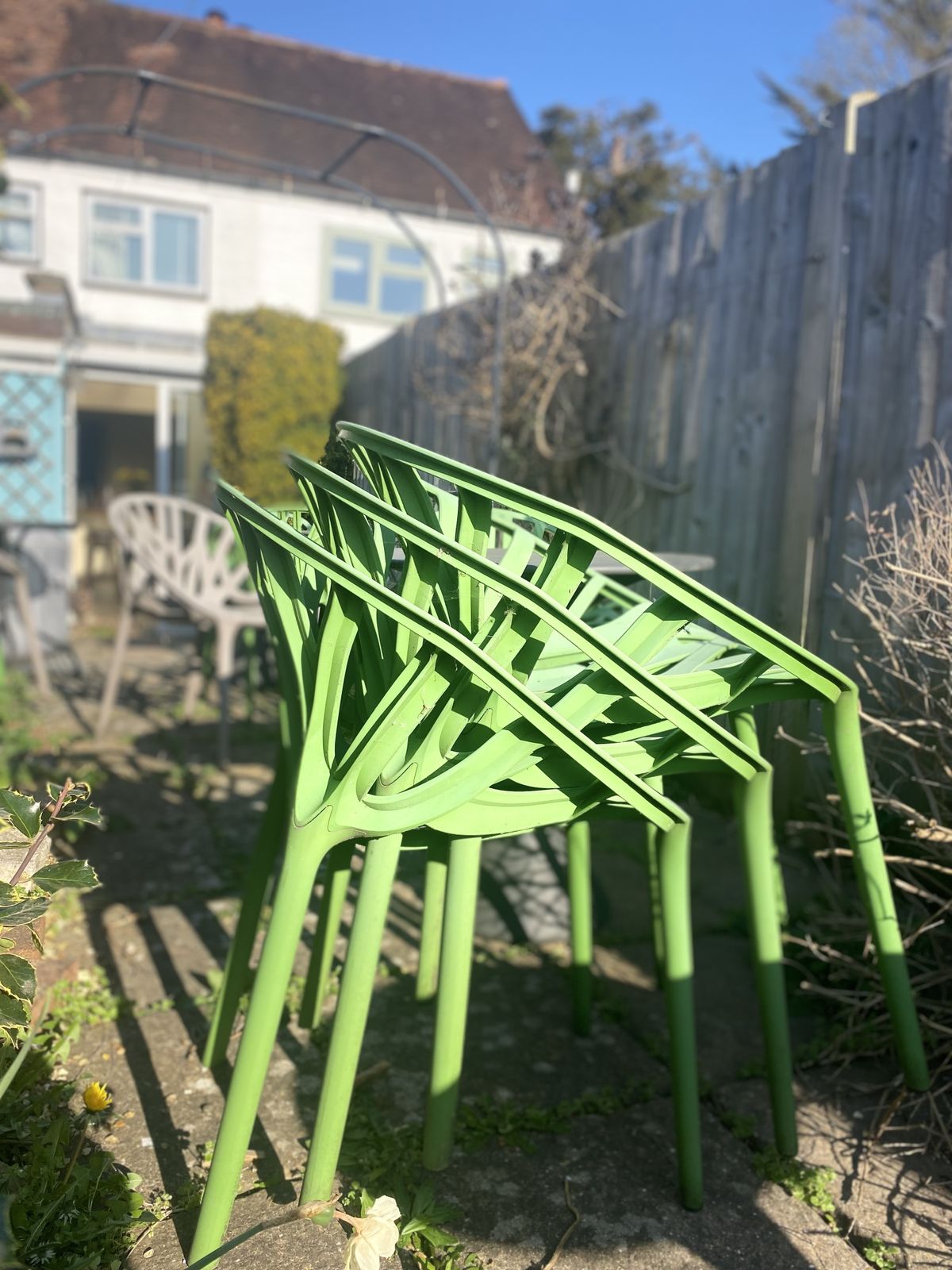 Vitra Vegetal Design Classic Set Of  4 Outdoor Chairs With Driade Kissi Kissi Table photo 250.0