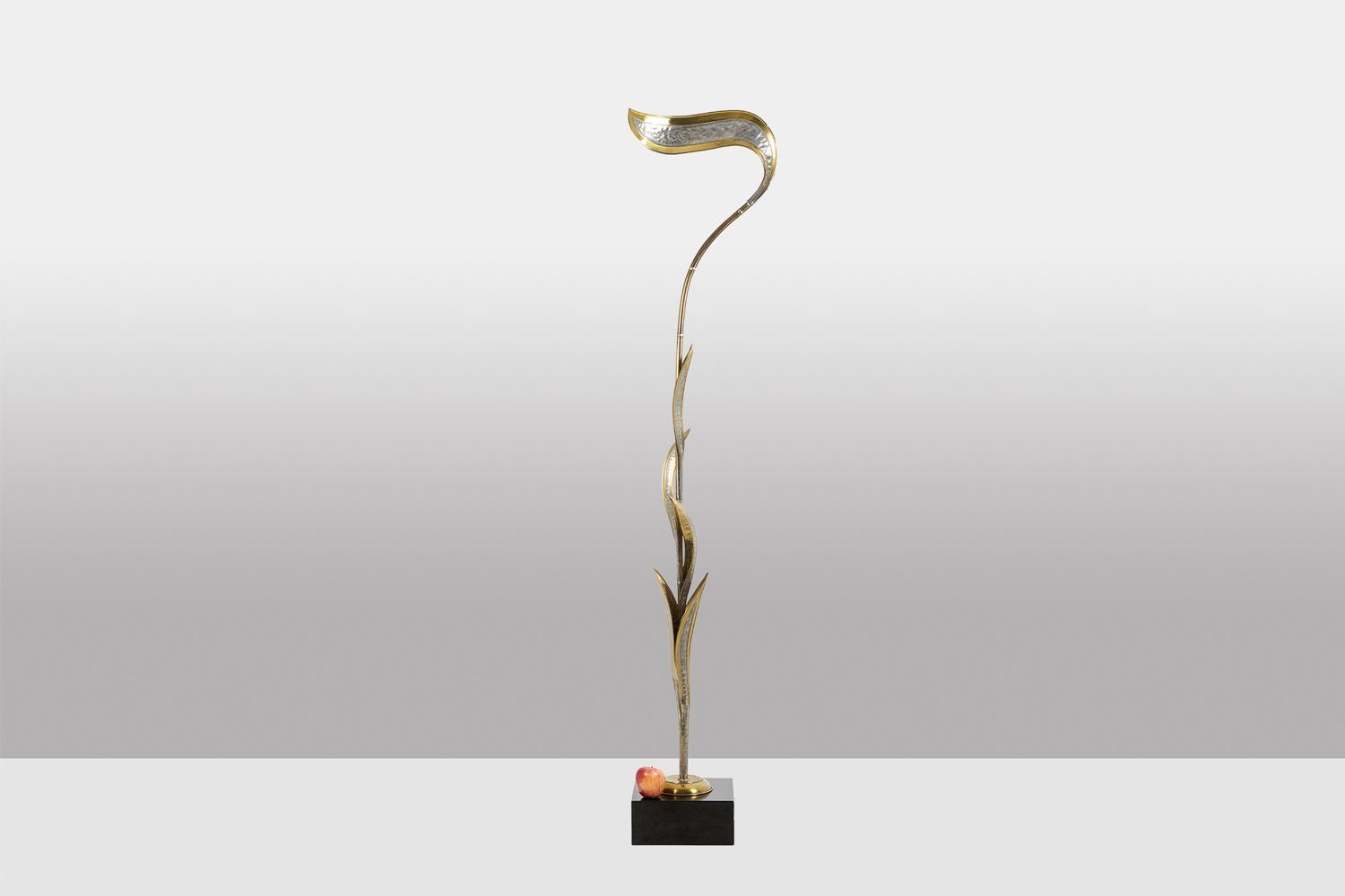 Maison Honoré. Golden Brass Floor Lamp. Circa 1970. photo Lighting