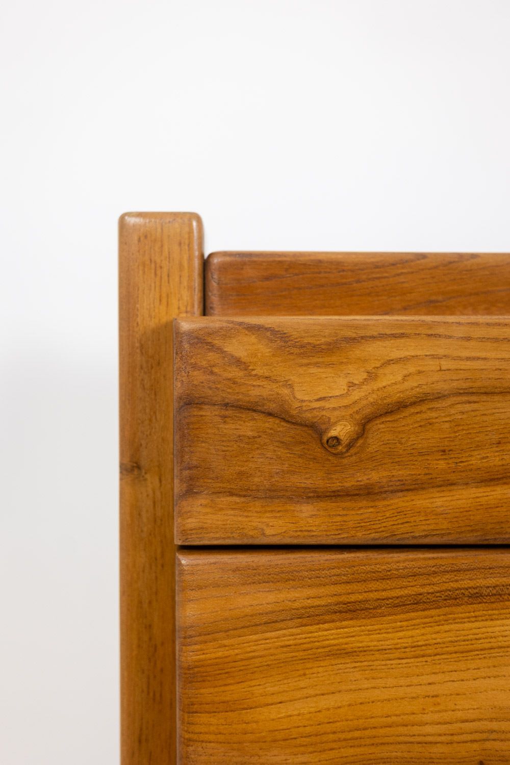 photo furniture Maison Regain. Elm Chest Of Drawers. Circa 1970.