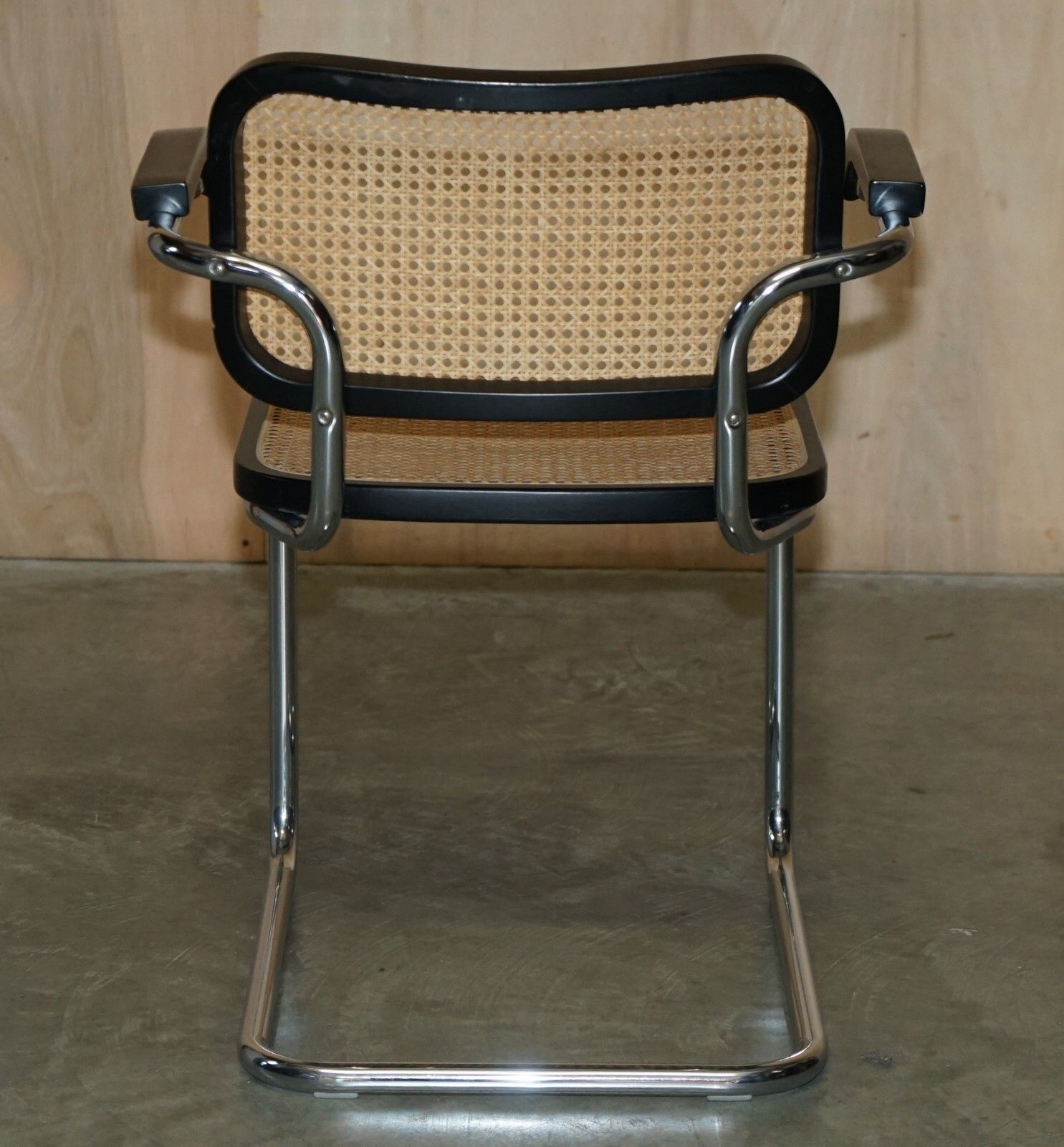 2850.0 Four Vintage 1970 Made In Italy Stamped Marcel Breuer Cesca Knoll Dining Chairs photo