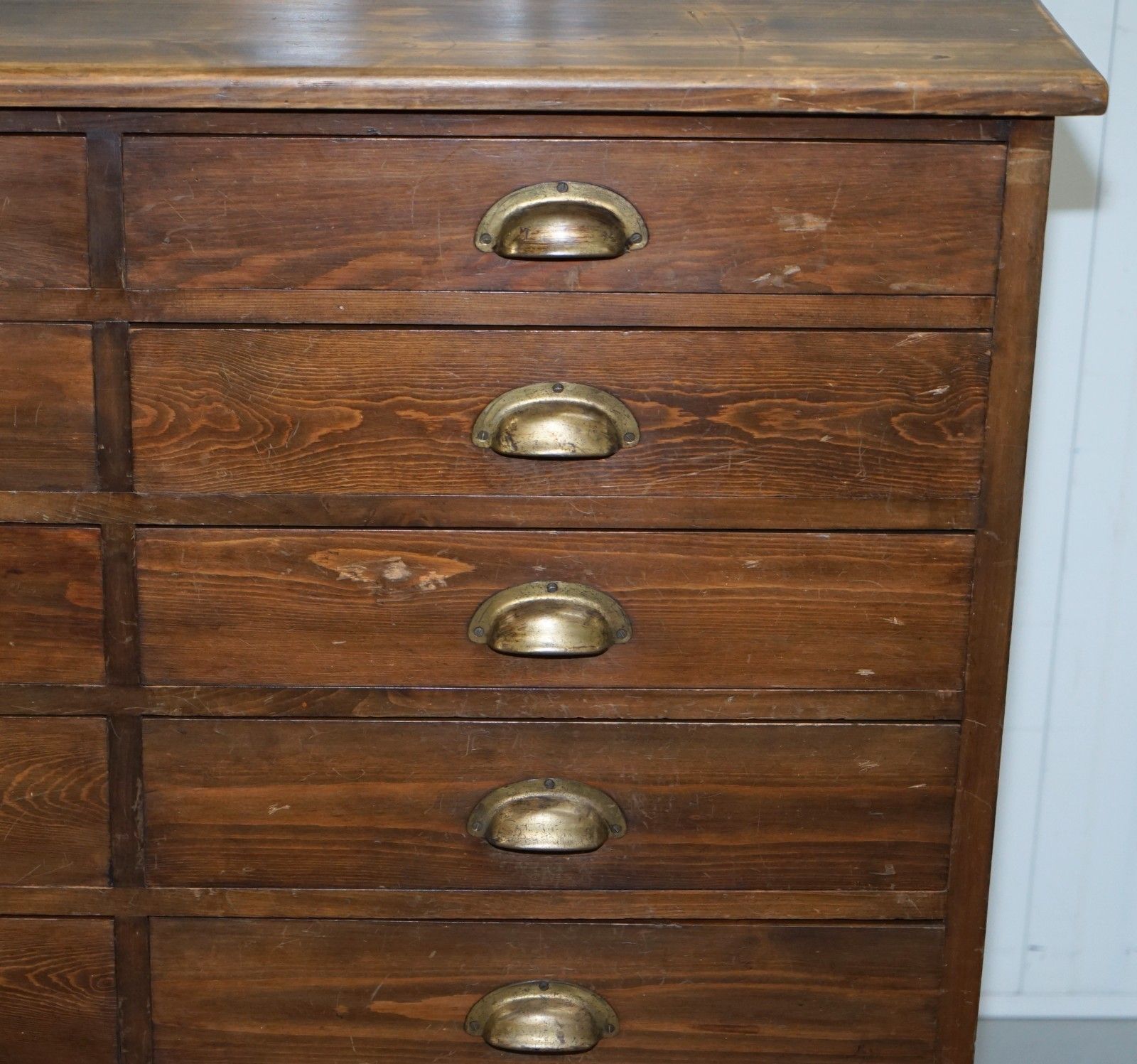 Very Rare Large Victorian Photographers Chest Bank Of Drawers Collectors Chest photo Furniture