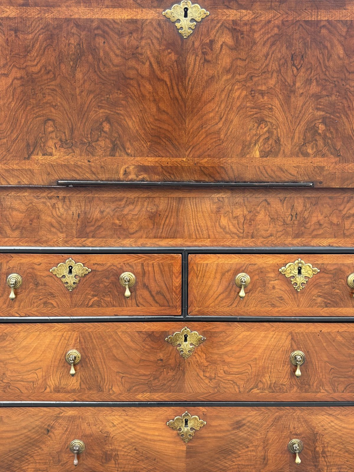 Early 18th Century George I Period Walnut Bureau Bookcase photo for sale