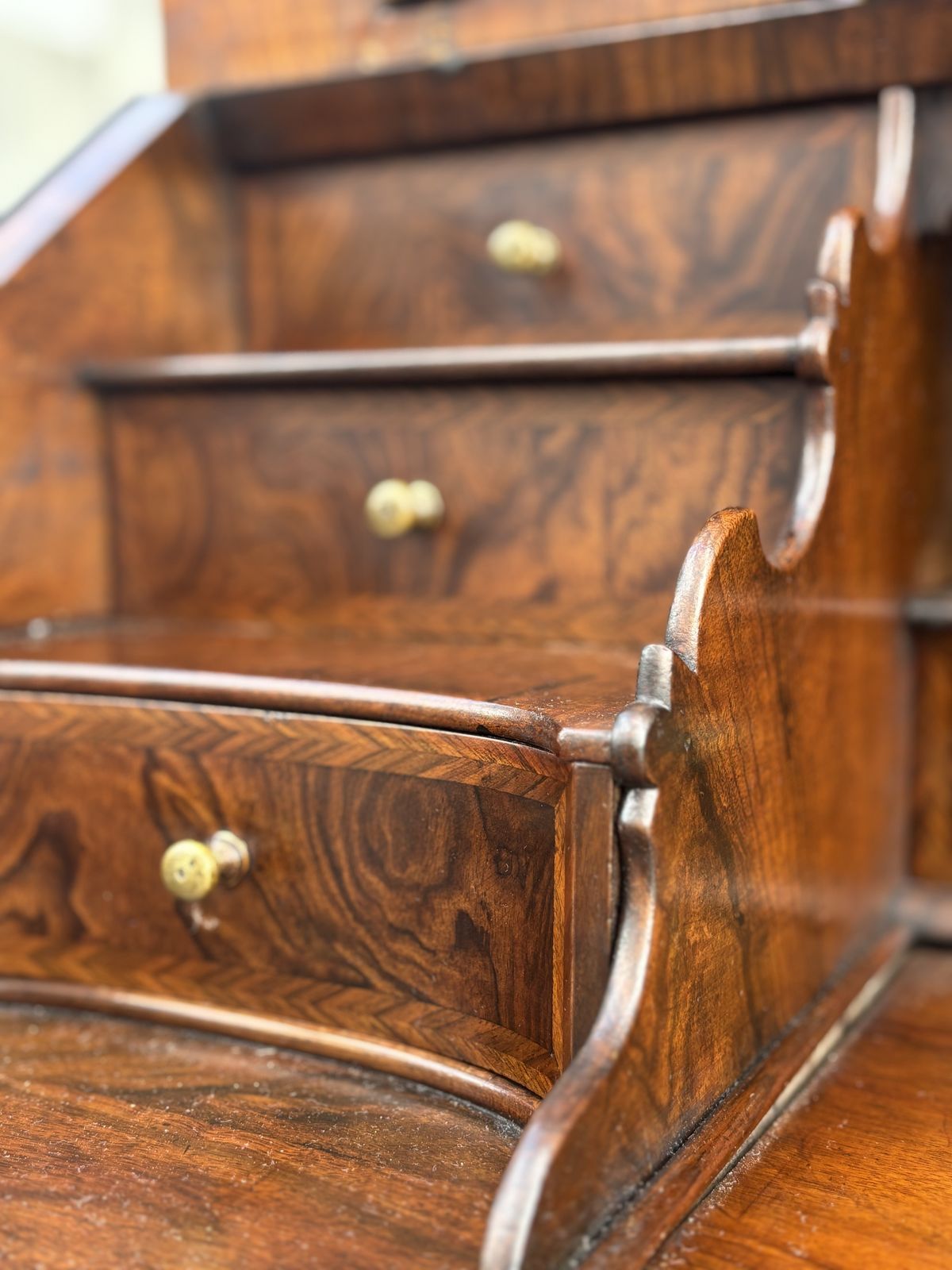 photo for sale Early 18th Century George I Period Walnut Bureau Bookcase