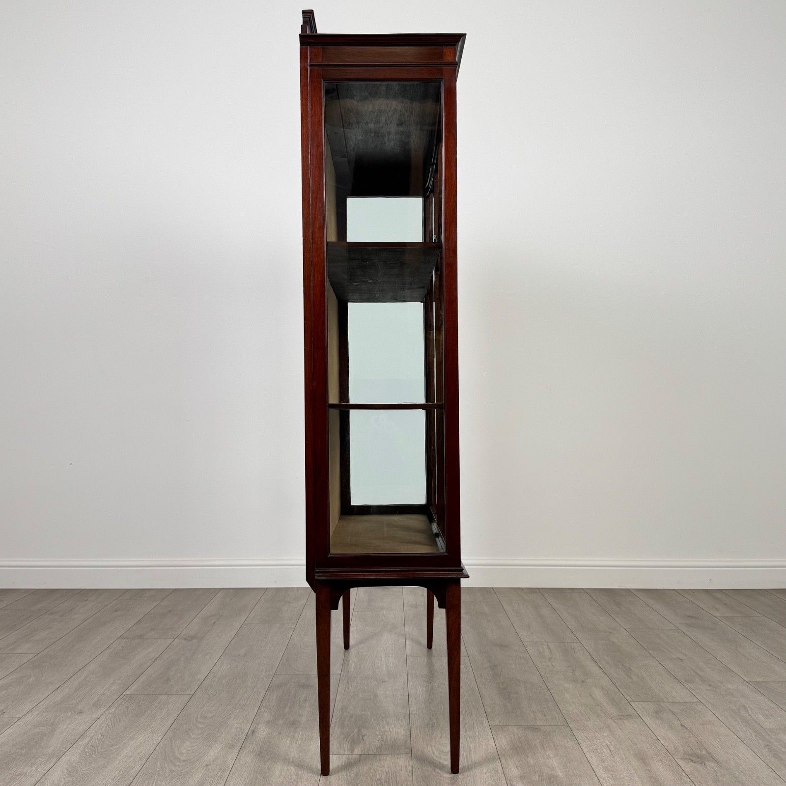 photo furniture Antique 20th Century Glazed Display Cabinet In Mahogany