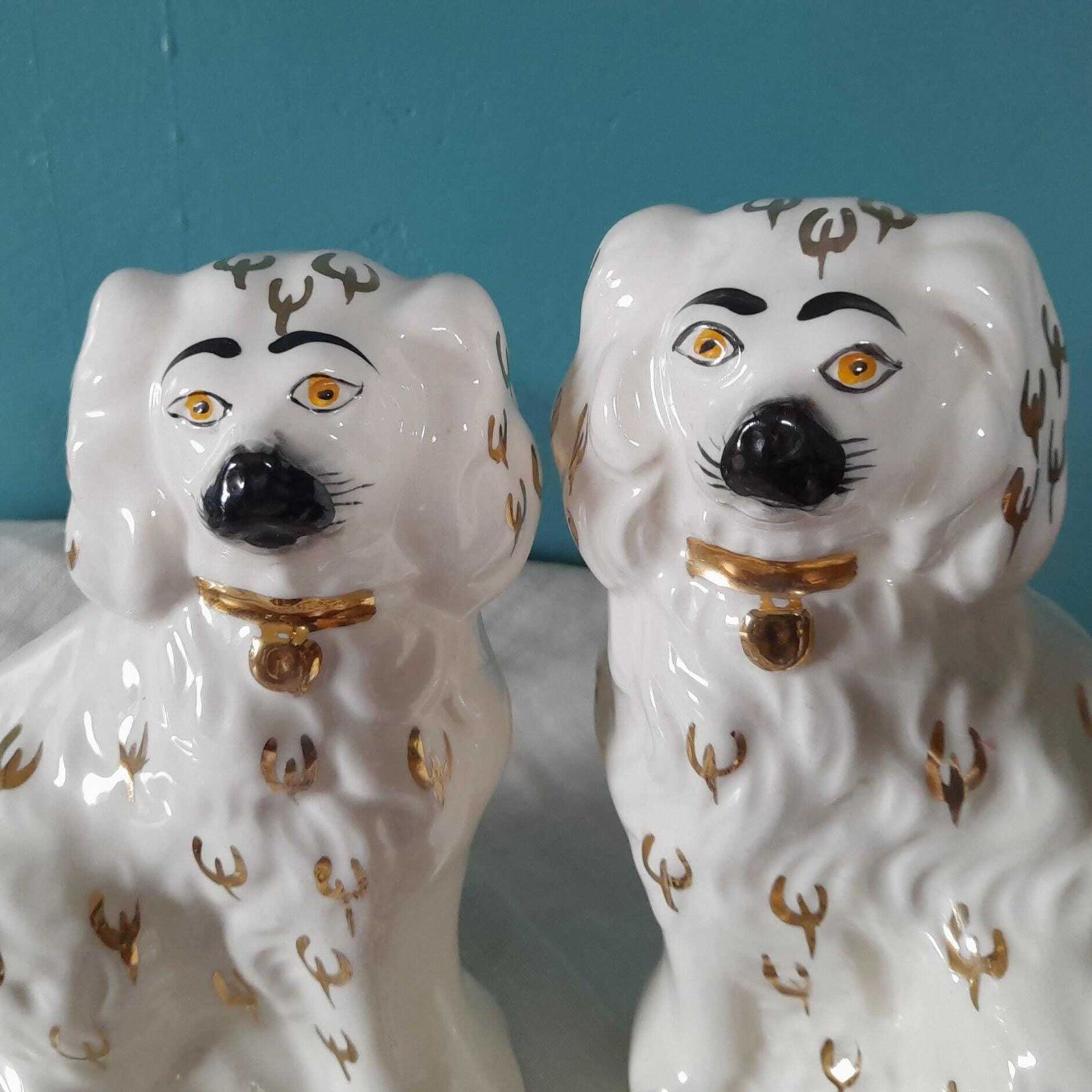 Mid Century Staffordshire 5.5" Beswick Flat Back Spaniel Dogs   1378 6 photo for sale