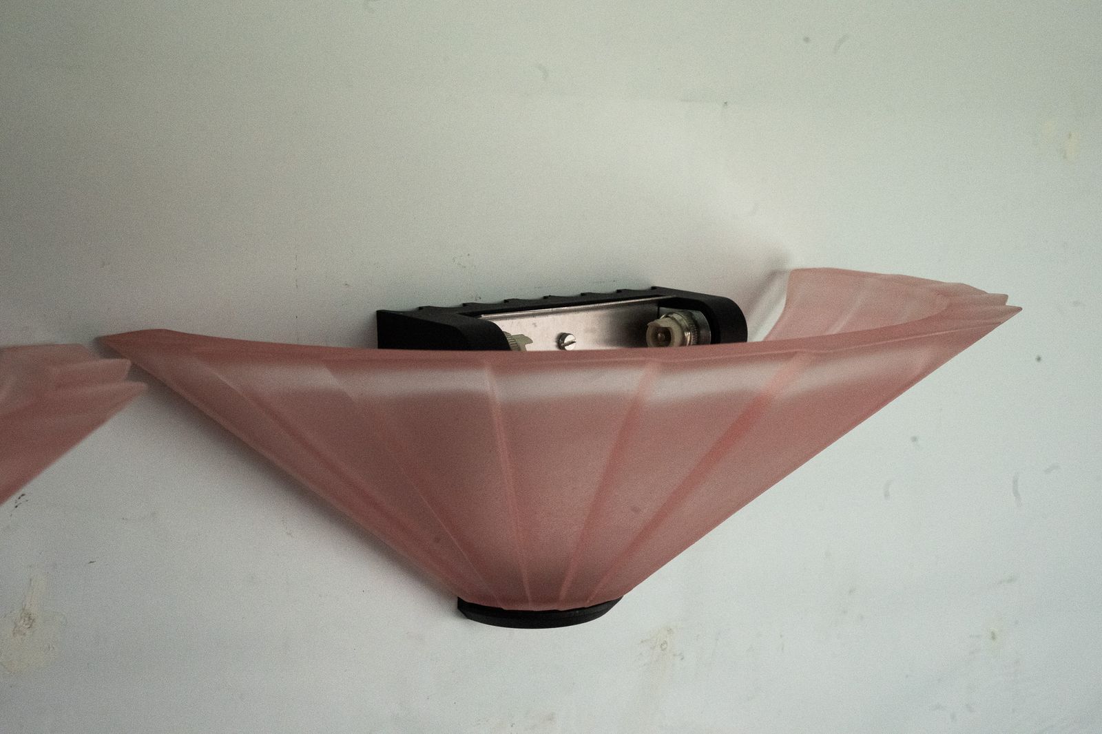 photo for sale Set Of Six De Majo Sconces In Thick Pink Murano Glass. Italy 1980s